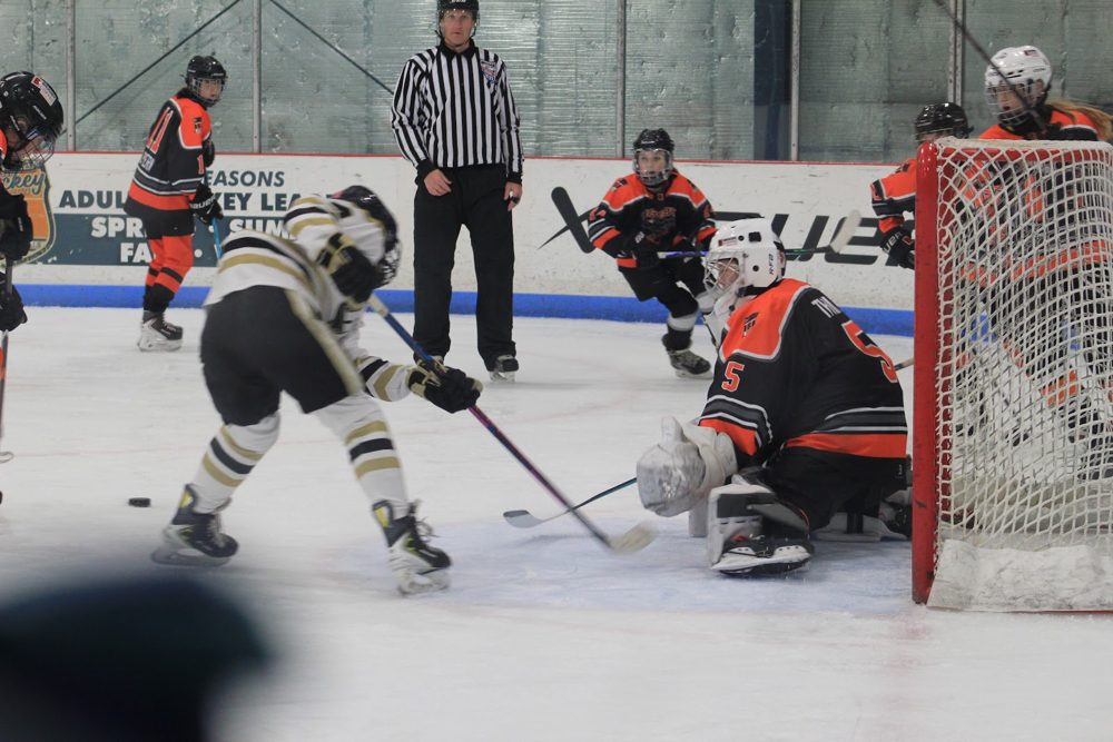 Makayla T. (#5) squared up on a shot from the slot.